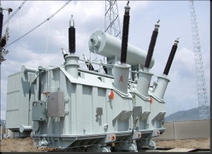 Power tansformer and overhead high voltage electricity