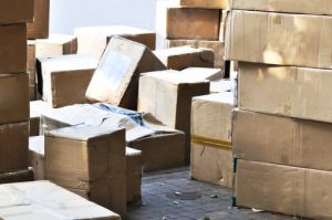 Storage of cardboard boxes